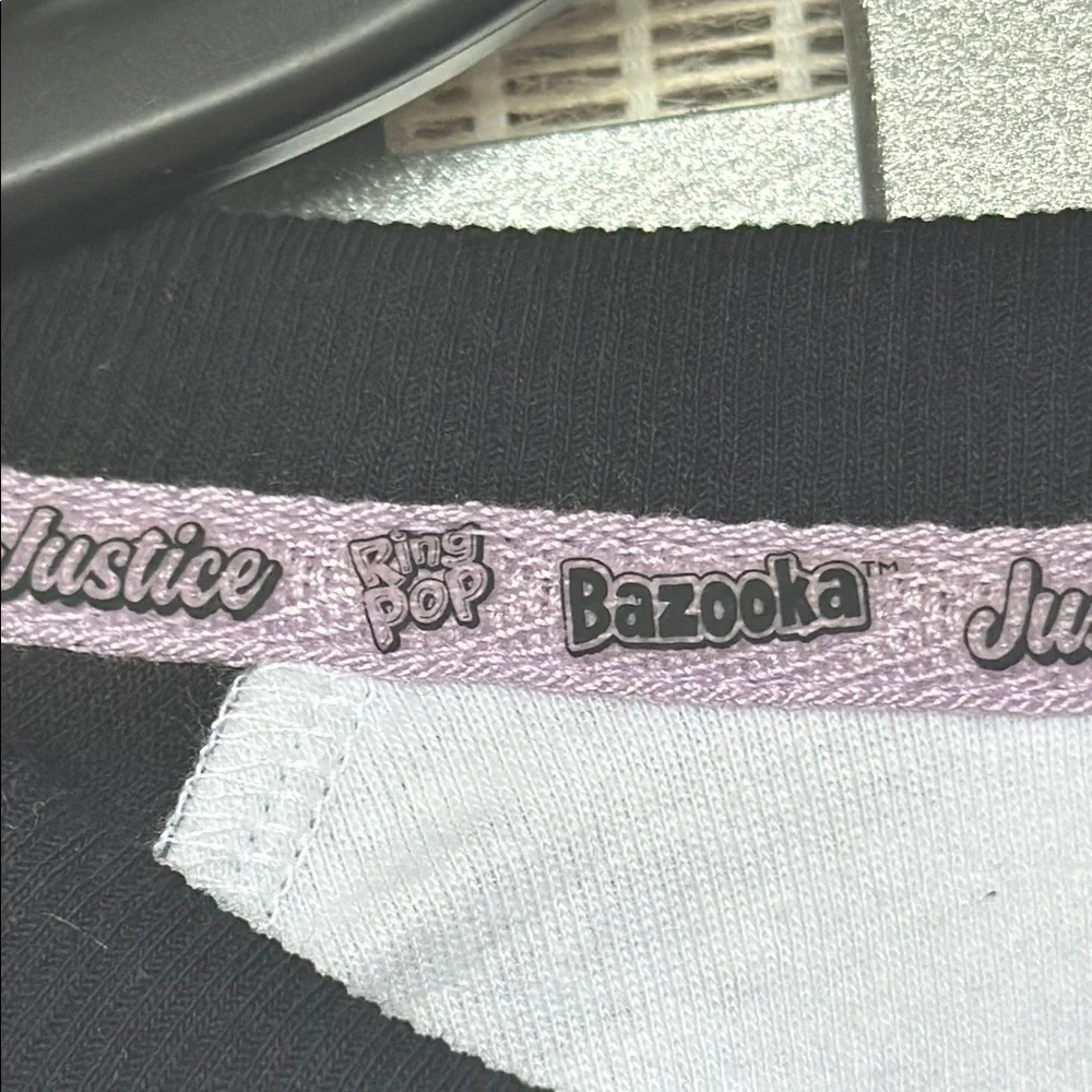 NWT kids Justice Black and White Short Sleeve Tee